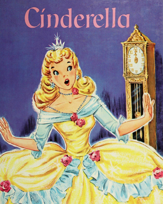 Cinderella Panel 36" Vintage Storybooks David Textiles Cotton Fabric DT-BW-0149-0C-1