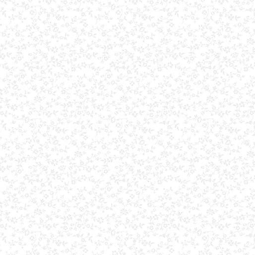 Classic Keepsakes Vineyard Floral White on White Kanvas Studio Benartex Cotton Fabric