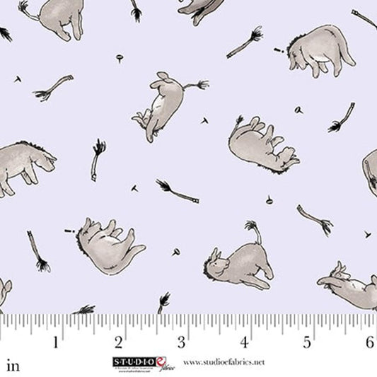 Classic Winnie Donkeys Eeyore Light Purple W.A. Dodge Studio E Cotton Fabric SE-8720-50