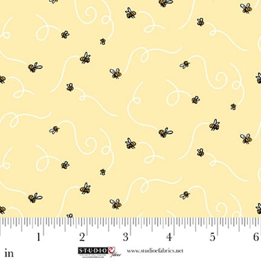 Classic Winnie the Pooh Bees Yellow W.A. Dodge Studio E Cotton Fabric SE-8719-44