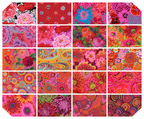 Classics Plus Hot House Half Yard Bundle 18”x44” 20 pcs Kaffe Fassett Collective Free Spirit Cotton Fabric