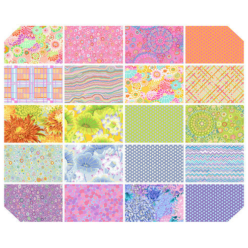 Classics Plus Sorbet Fat Quarter Bundle 18"x21" 20pcs Kaffe Fassett Collective Free Spirit Cotton Fabric