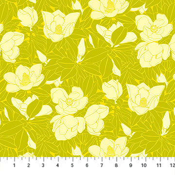 Clean Cut Sculpture Floral Sunny Yellow Anna Marie Textiles Northcott Cotton Fabric NC-AMT184-71C