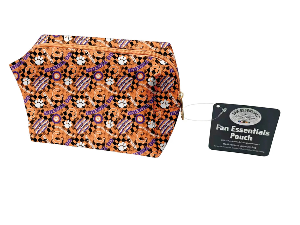 Clemson Tigers NCAA Collegiate Bag Pouch Large Medium and Wristlet Collection Sykel Enterprises CLEM-5006