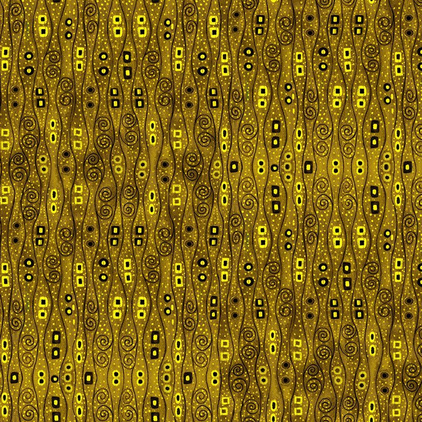 Cleo The Multiverse Abstract Bejeweled Stripes Brown Chong-A Hwang Timeless Treasures Cotton fabric TT-CLEO-CM1886-BROWN
