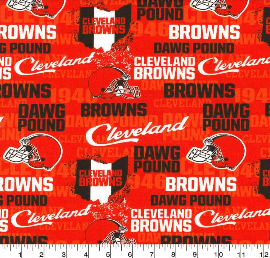 Cleveland Browns NFL Football Dawg Pound Cotton Fabric