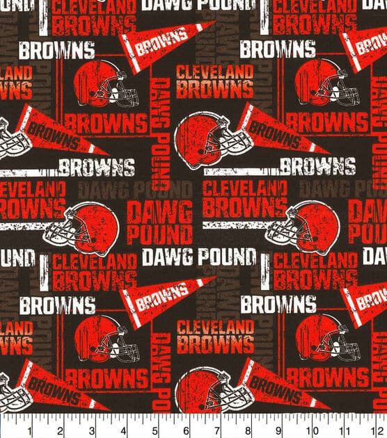 Cleveland Browns NFL Retro Cotton Fabric