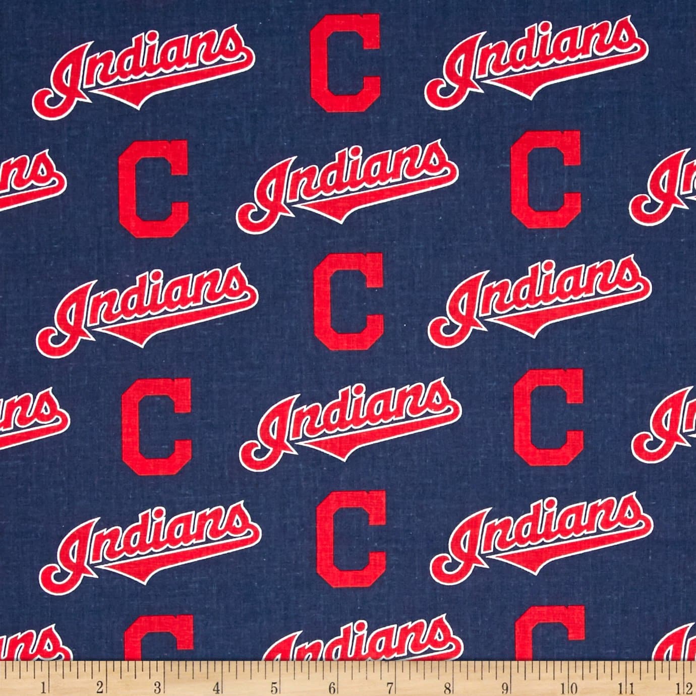 Cleveland Indians Baseball MLB Baseball Logo and Name Fabric Traditions