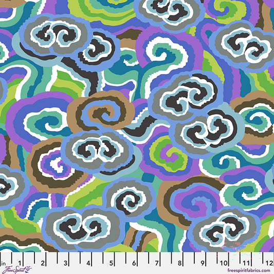 Cloud Scrolls Contrast August 2026 Kaffe Fassett Collective Free Spirit Cotton Fabric FS-PWPJ138.CONTRAST