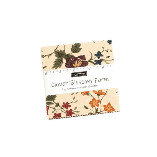 Clover Blossom Farm 5” Squares Charm Pack 42 pcs Kansas Troubles Quilters Moda Cotton Fabric