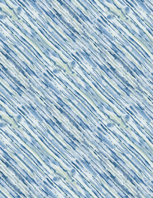 Coastal Sanctuary Diagonal Sea Texture Blue Susan Winget Wilmington Prints Cotton Fabric