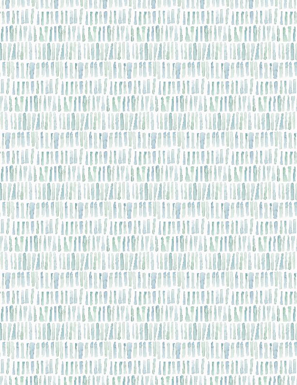 Coastal Sanctuary Fringe White Blue Susan Winget Wilmington Prints Cotton Fabric