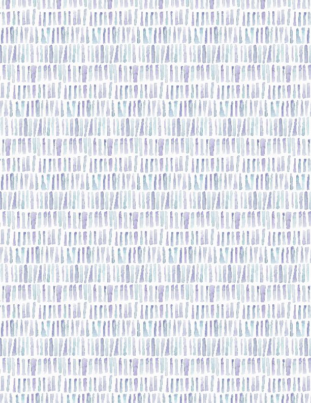 Coastal Sanctuary Fringe White Purple Susan Winget Wilmington Prints Cotton Fabric