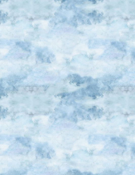 Coastal Sanctuary Sky Texture Blue Susan Winget Wilmington Prints Cotton Fabric