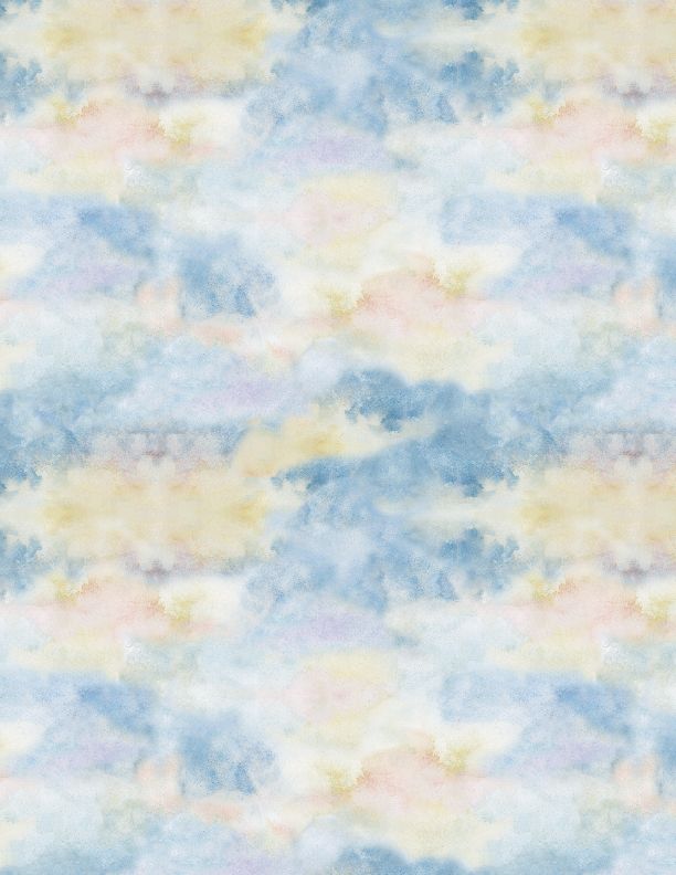 Coastal Sanctuary Sky Texture Multi Susan Winget Wilmington Prints Cotton Fabric