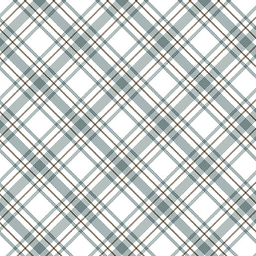 Coastal Escape Plaid Sage Nicole Decamp Benartex Cotton Fabric BE-15027-44