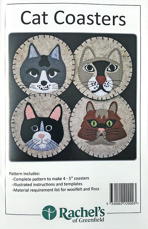 Coasters Cats 4ct 4-5" diameter Rachels Of Greenfield