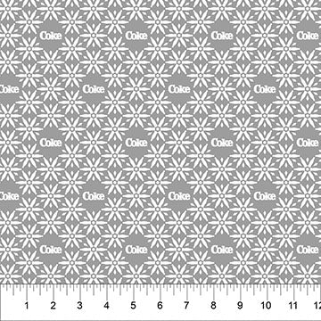 Coca Cola Polar Winter Snowflake Grey Licensed Northcott Cotton Fabric NC-CC1037-92