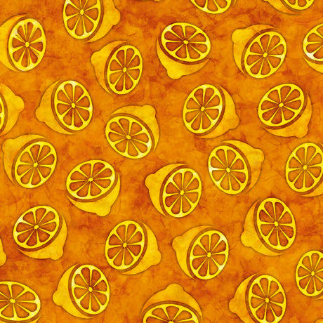 Cocktail Hour Citrus Lemon Lime Orange Dan Morris Quilting Treasures Cotton Fabric