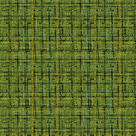 Coco Texture Grid Blender Basil Green Michael Miller Cotton Fabric