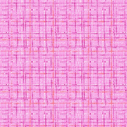 Coco Texture Grid Blender Pink Michael Miller Cotton Fabric