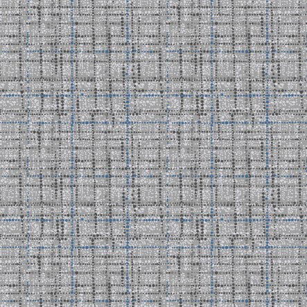 Coco Texture Grid Blender Smoke Gray Michael Miller Cotton Fabric