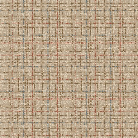 Coco Texture Grid Blender Taupe Beige Michael Miller Cotton Fabric