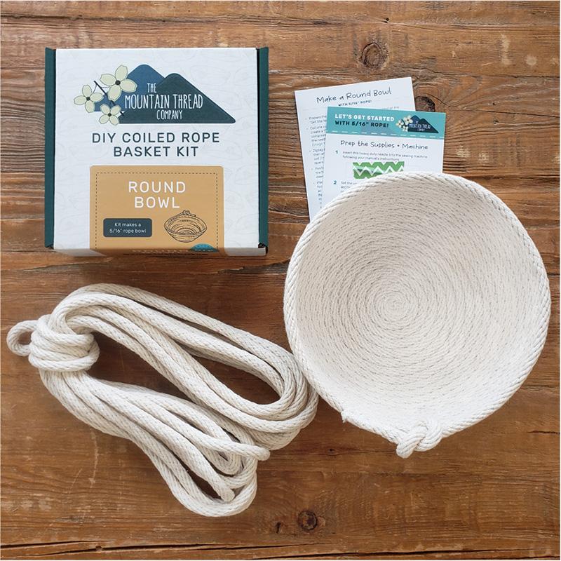 Coiled Rope DYI Kit Round Bowl 5/16" The MountaThread Company TMTC-1RB5KIT8