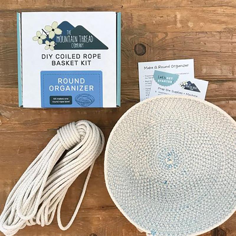 Coiled Rope DYI Kit Round Organizer The MountaThread Company TMTC-1ROKIT15