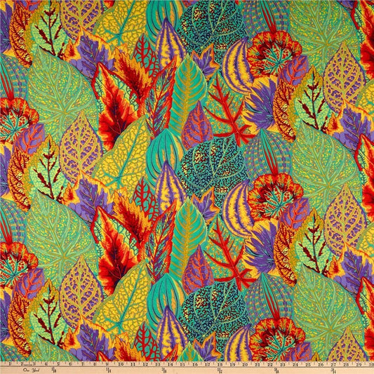 Coleus Gold Philip Jacobs Stash Kaffe Fassett Collective Free Spirit Cotton Fabric