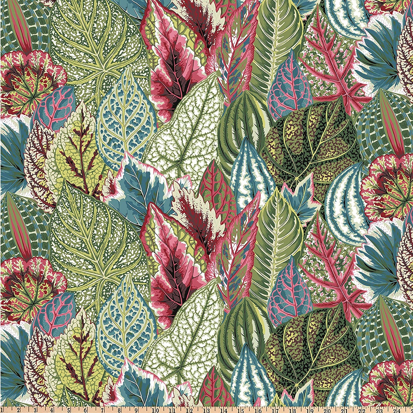 Coleus Green Philip Jacobs Stash Kaffe Fassett Collective Free Spirit Free Spirit Cotton Fabric