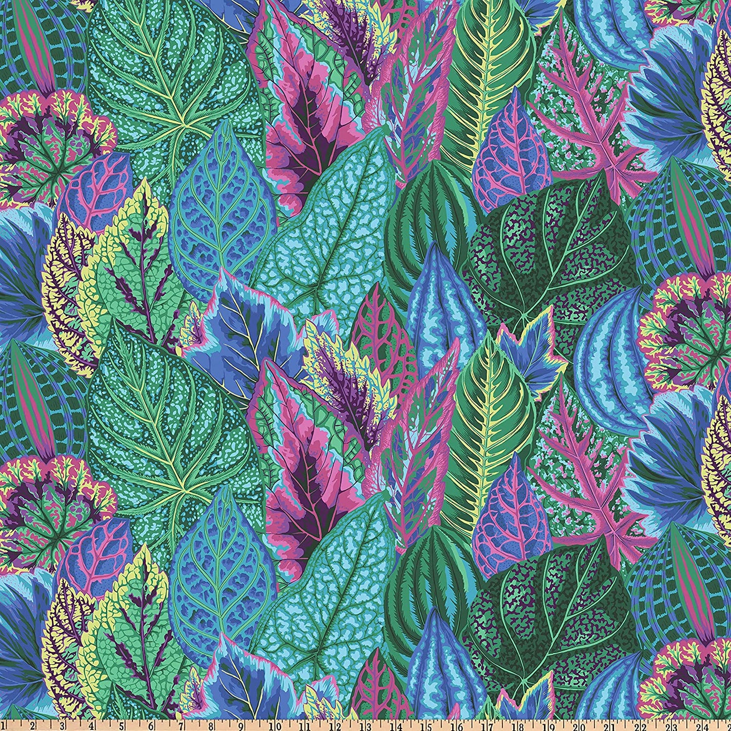 Coleus Turquoise Philip Jacobs Classics Kaffe Fassett Collective Free Spirit Cotton Fabric