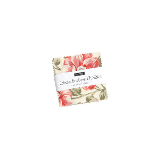 Collection a Cause: Etchings 2.5" Squares Mini Charm Pack Howard Marcus 3 Sisters Dunn Moda Fabrics Cotton Fabric