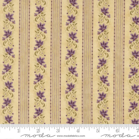 Collections Essence Floral Stripes Parchment Howard Marcus Moda Cotton Fabric MD-46275-11