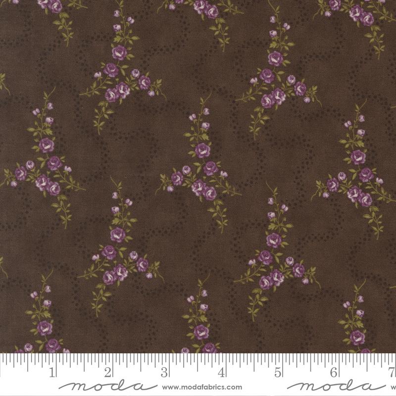 Collections Essence Meandering Path Florals Stripes Soil Howard Marcus Moda Cotton Fabric MD-46272-15