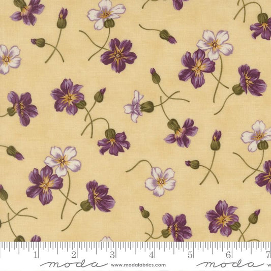 Collections Essence Plums Florals Parchment Howard Marcus Moda Cotton Fabric MD-46271-11