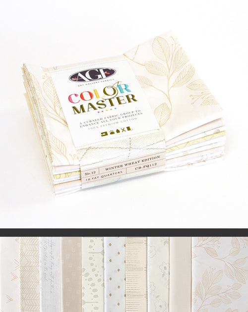 Color Master No.12 Winter Wheat Edition Fat Quarter Bundle 18"x21" 10pcs Art Gallery Fabrics Cotton Fabric  AGF-CB-FQ112