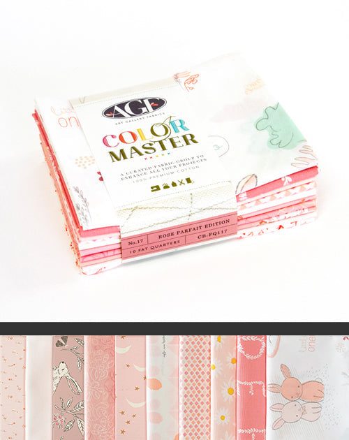 Color Master No.17 Rose Parfait Edition Fat Quarter Bundle 18"x21" 10pcs Art Gallery Fabrics Cotton Fabric  AGF-CB-FQ117