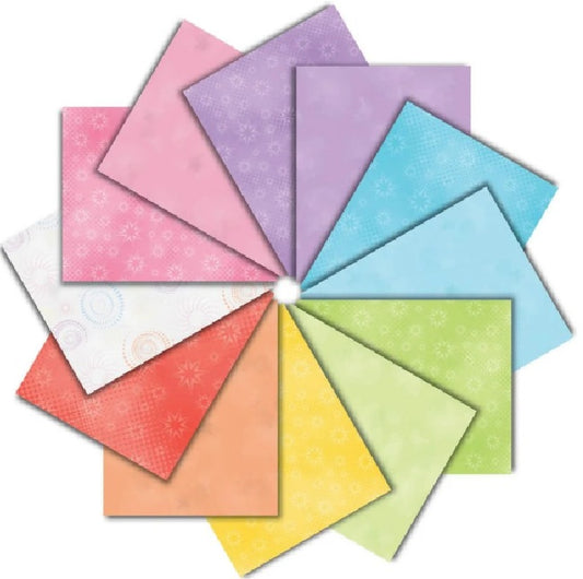 Color Stock Pastel Layer Cake 10" Squares by Judy and Judel Niemeyer Timeless Treasures Cotton Fabric TT-CP10SQ42-C PASTEL 