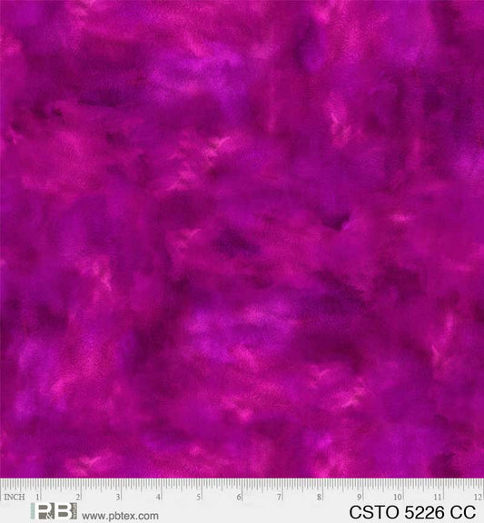 Color Stories Mixed Watercolor Texture Fuschia Pink Stephanie Ryan P&B Textiles Cotton Fabric PB-CSTO-5226-CC