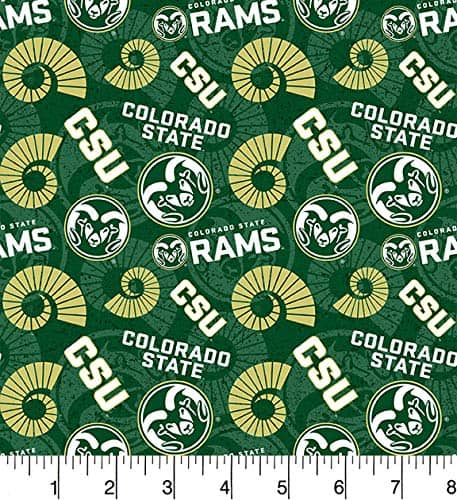 Colorado State Rams NCAA College Tone on Tone Sykel Cotton Fabric