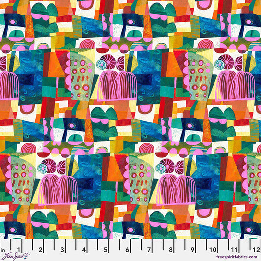 Colori Talipa Multi Este Macleod Free Spirit Cotton Fabric FS-PWES041.MULTI