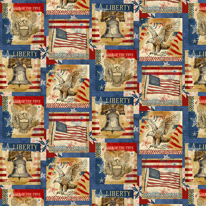 Colors of Courage Sampler Multi Tim Coffey Wilmington Prints Cotton Fabric