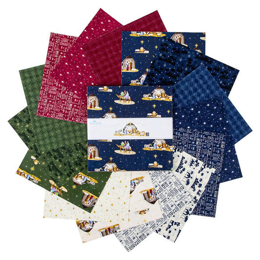 Come Let Us Adore Him 10" Squares Stackers 42pcs Tara Reed Riley Blake Cotton Fabric RB-10-16310-42