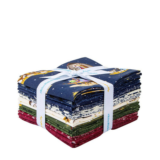 Come Let Us Adore Him Fat Quarter Bundle 18"X22" 15pcs Tara Reed Riley Blake Cotton Fabric RB-FQ-16310-15