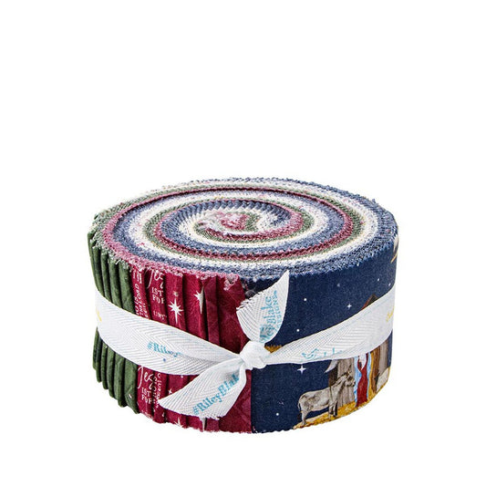 Come Let Us Adore Him 2.5" Strips 40pcs Tara Reed Riley Blake Cotton Fabric RB-RP-16310-40