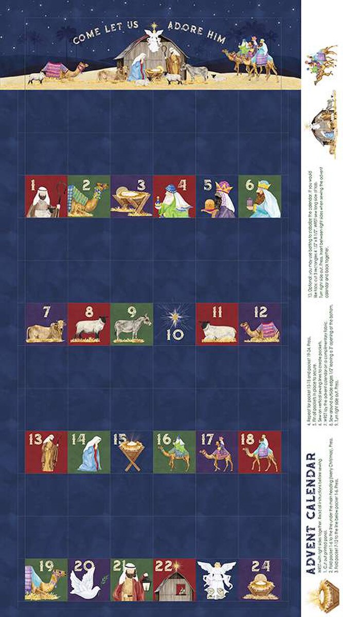 Come Let Us Adore Him Advent Panel 24