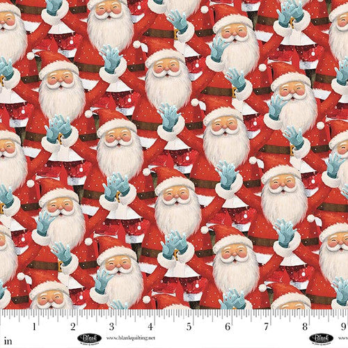 Comfort & Joy Santas Red Michael Ward Blank Quilting Cotton Fabric BQ-4160-88