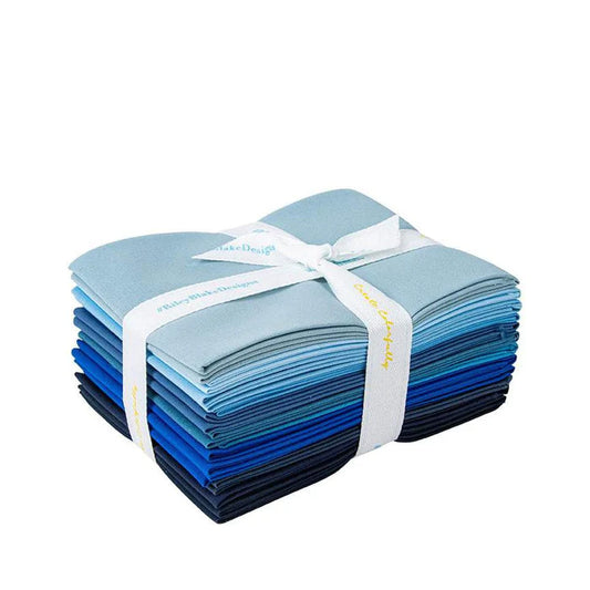 Confetti Cottons Blue Fat Quarter Bundle 18"x22" 12pcs The RBD Designers Riley Blake Cotton Fabric