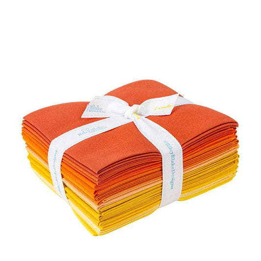 Confetti Cottons Orange and Yellow Fat Quarter Bundle 18"x22" 12pcs The RBD Designers Riley Blake Cotton Fabric